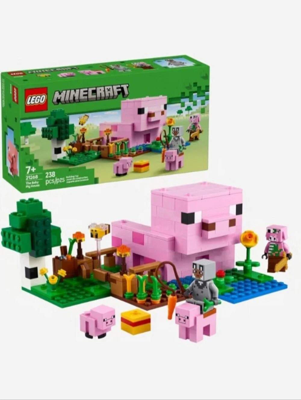 Lego Minecraft The Baby Pig House Building Set Ages 7+ 238 PCS NWT